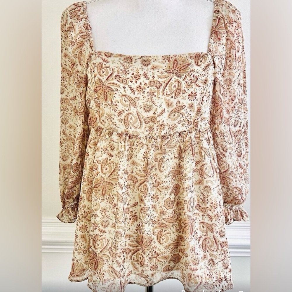 Altar’d State Paisley Blouse Sz M - Picture 3 of 12